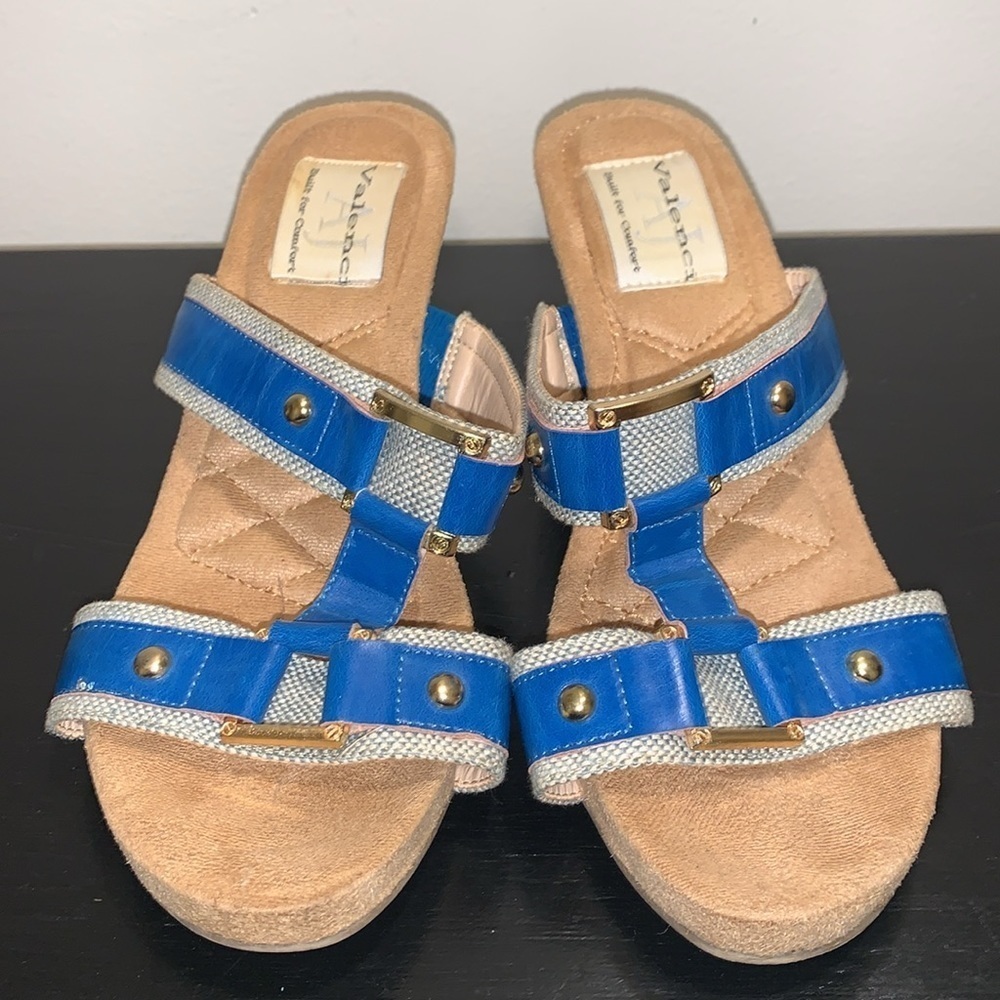 AJ Valenci Wedge Heel Sandals. Size 8 Wide.